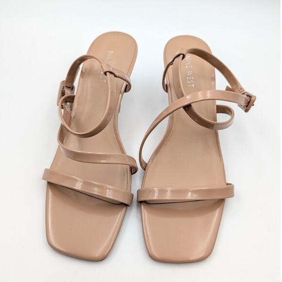 Nine West Hinell Kitten Heel Sandal Ankle Strap Warm Buff Size US10M EU41 - Picture 2 of 9